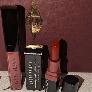 BOBBI BROWN CRUSHED OIL INFUSED LIPGLOSS AND CRUSHED LIPSTICK